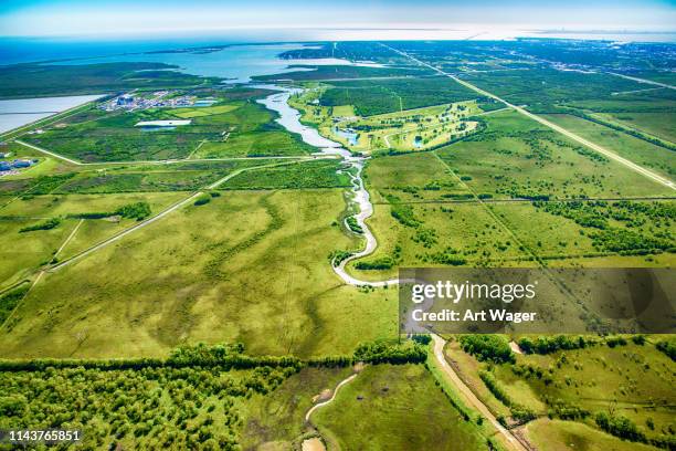 antena rural da paisagem de texas ocidental - gulf coast states - fotografias e filmes do acervo