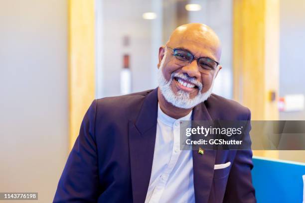 portrait of a confident senior businessman - managing director office stock pictures, royalty-free photos & images