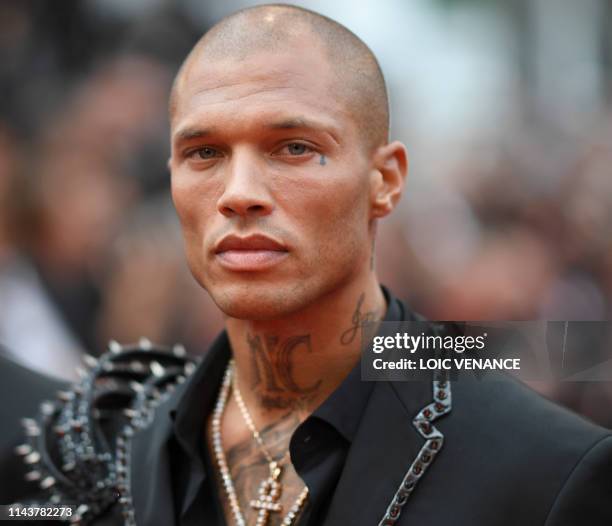 Model Jeremy Meeks arrives for the screening of the film "The Dead Don't Die" during the 72nd edition of the Cannes Film Festival in Cannes, southern...