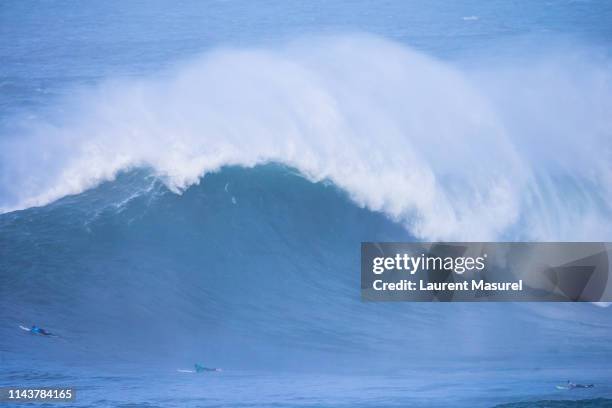 Hugo Vau of Portugal and Pedro Calado of Brasil didn't advance to the Semifinal 2018 Nazar√© Challenge after placing fifth and sixth in Round One...