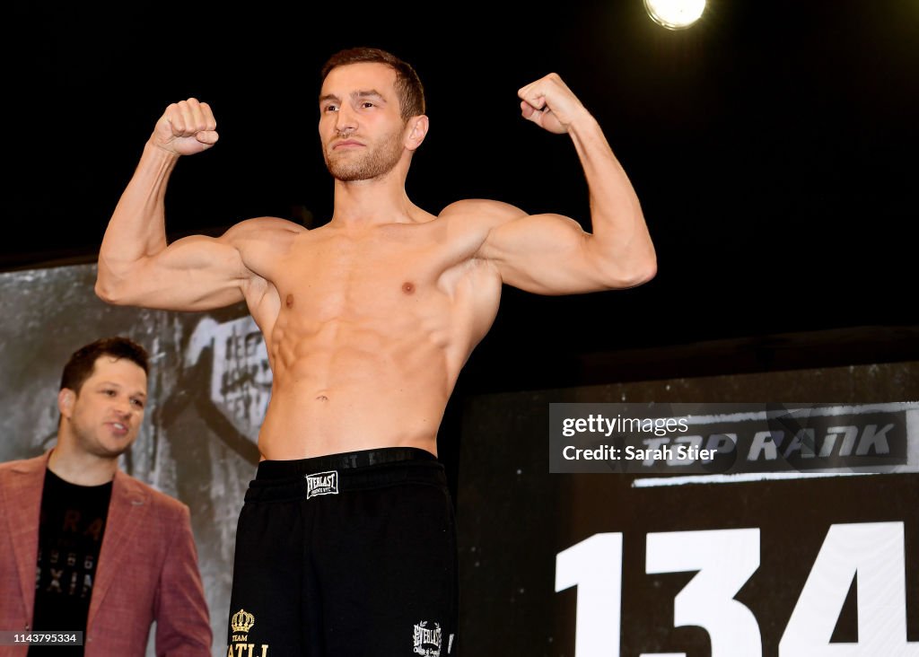 Terence Crawford v Amir Khan - Weigh-in