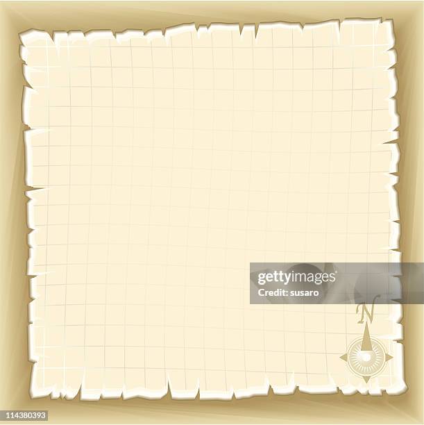 illustrazioni stock, clip art, cartoni animati e icone di tendenza di vecchia mappa - planisfero antico