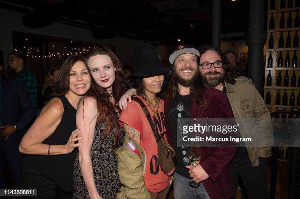 Michele Caplinger, Kaci Winchell, Linda Perry, Ian Schumacher, and Mike Rizzi attend the Industry Insights: Women in Music at City Winery on April...