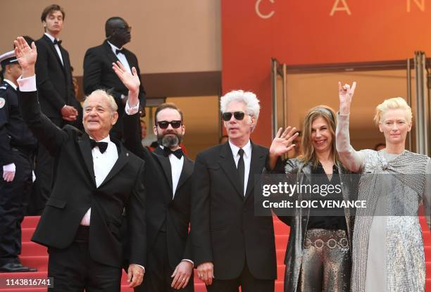 Actor and comedian Bill Murray, Producer Carter Logan, US film director, screenwriter and actor Jim Jarmusch, his partner US actress and film...