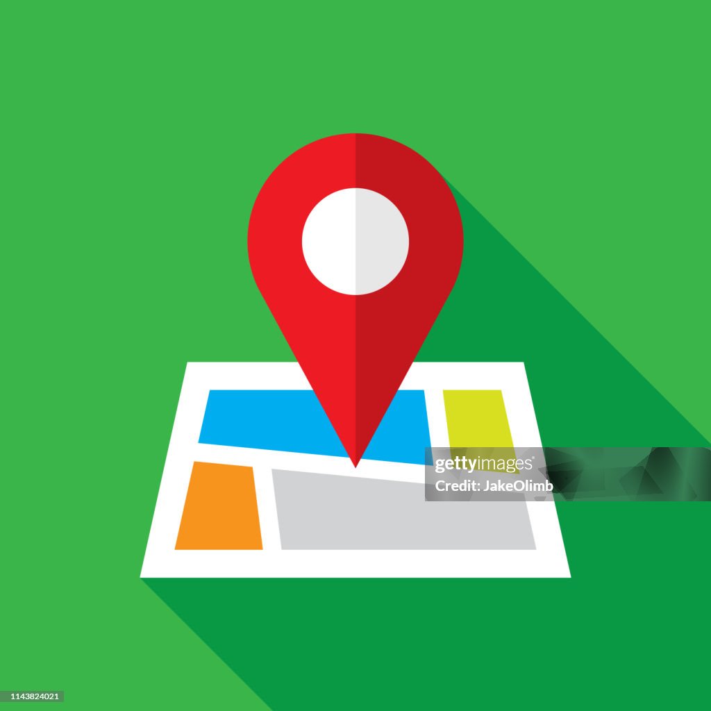 Map Location Icon Flat