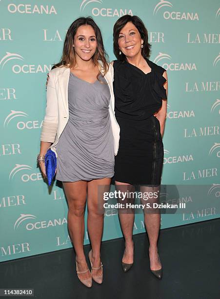 Daniella Fuentes and President of La Mer Maureen Case attend World Ocean Day 2011 celebrated by La Mer and Oceana at Affirmation Arts on May 18, 2011...