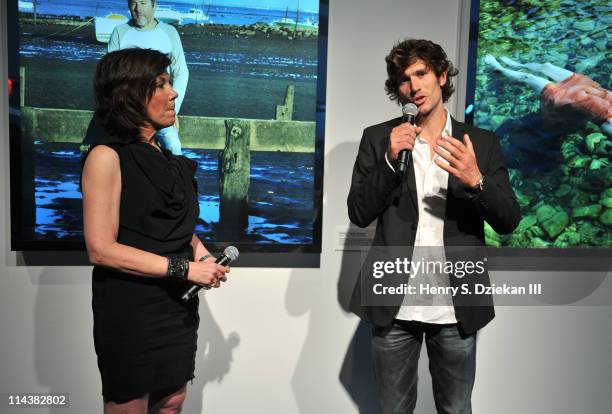 President of La Mer Maureen Case and Guillaume Nery attend World Ocean Day 2011 celebrated by La Mer and Oceana at Affirmation Arts on May 18, 2011...