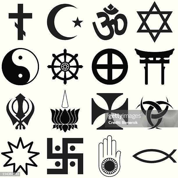 religious symbols - sikh stock illustrations