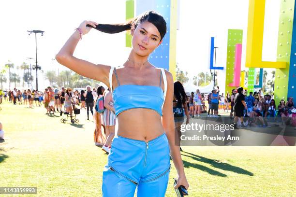 Festivalgoer is seen during the 2019 Coachella Valley Music And Arts Festival - Weekend 2 on April 19, 2019 in Indio, California.