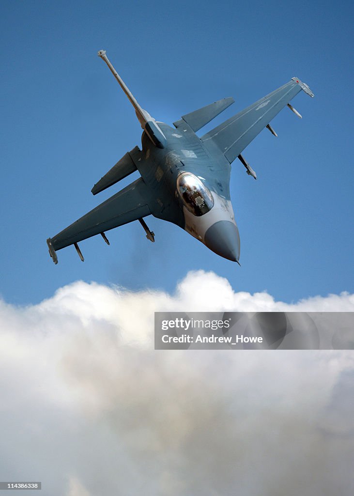 F-16 Falcon over Cloud