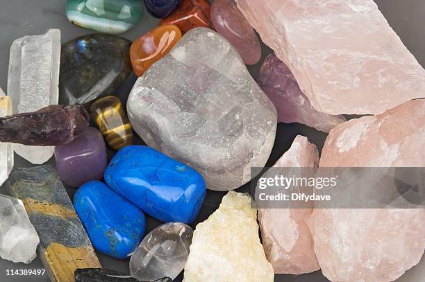 close up of healing crystals - jasper mineral stock pictures, royalty-free photos & images