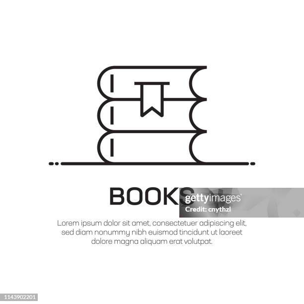 books vector line icon - simple thin line icon, premium quality design element - class schedule stock illustrations