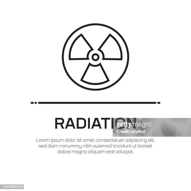 radiation vector line icon - simple thin line icon, premium quality design element - caution hot stock illustrations