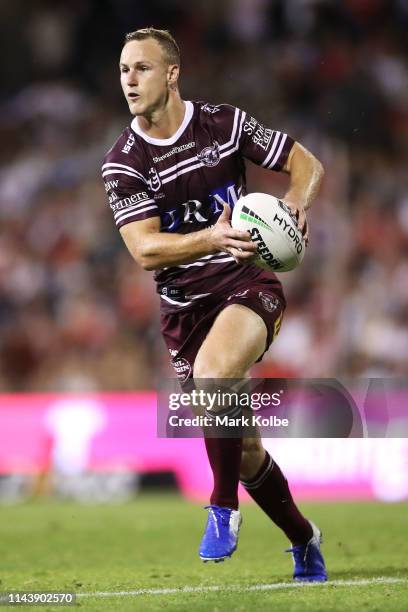 Daly Cherry-Evans of the Sea Eagles runs the ball during the round 6 NRL match between the Dragons and the Sea Eagles at WIN Stadium on April 20,...