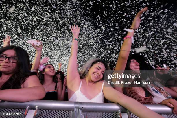 Festivalgoers attend the Coachella Valley Music And Arts Festival on April 13, 2019 in Indio, California.