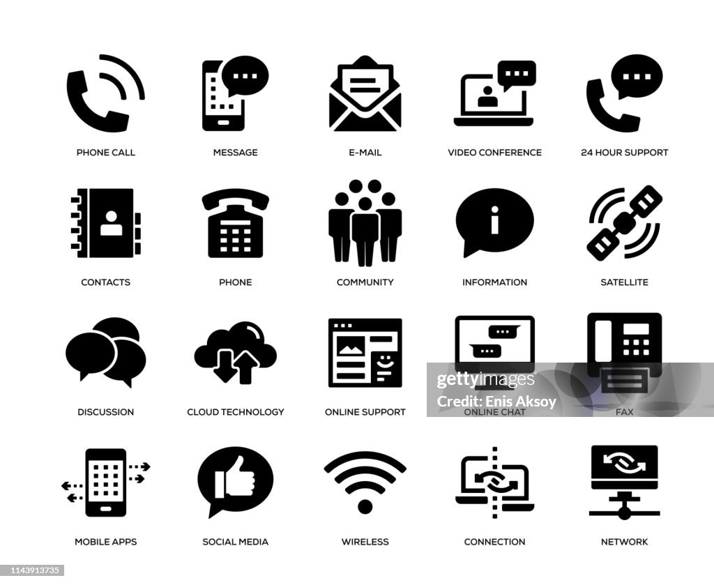 Conjunto de iconos de comunicación