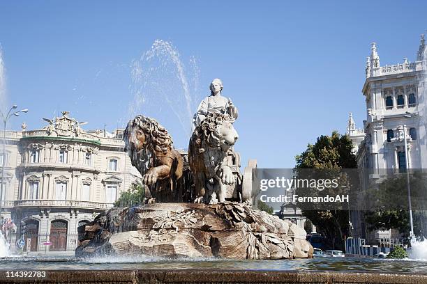 cibeles fountain - fuente de cibeles stock pictures, royalty-free photos & images