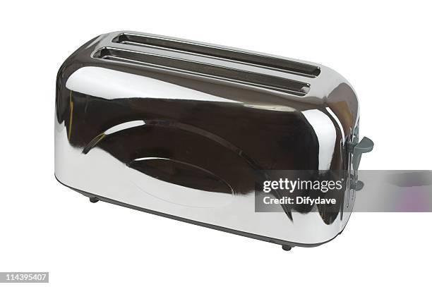 stainless steel toaster - toaster stockfoto's en -beelden