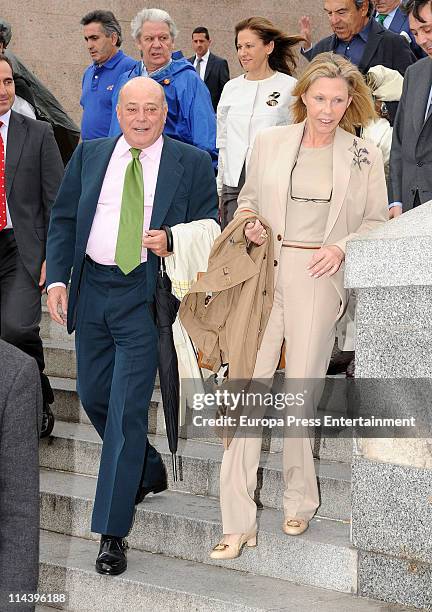 Juan Abello and Ana Gamazo attend the bullfighting at Plaza de Toros de Las Ventas on May 18, 2011 in Madrid, Spain.