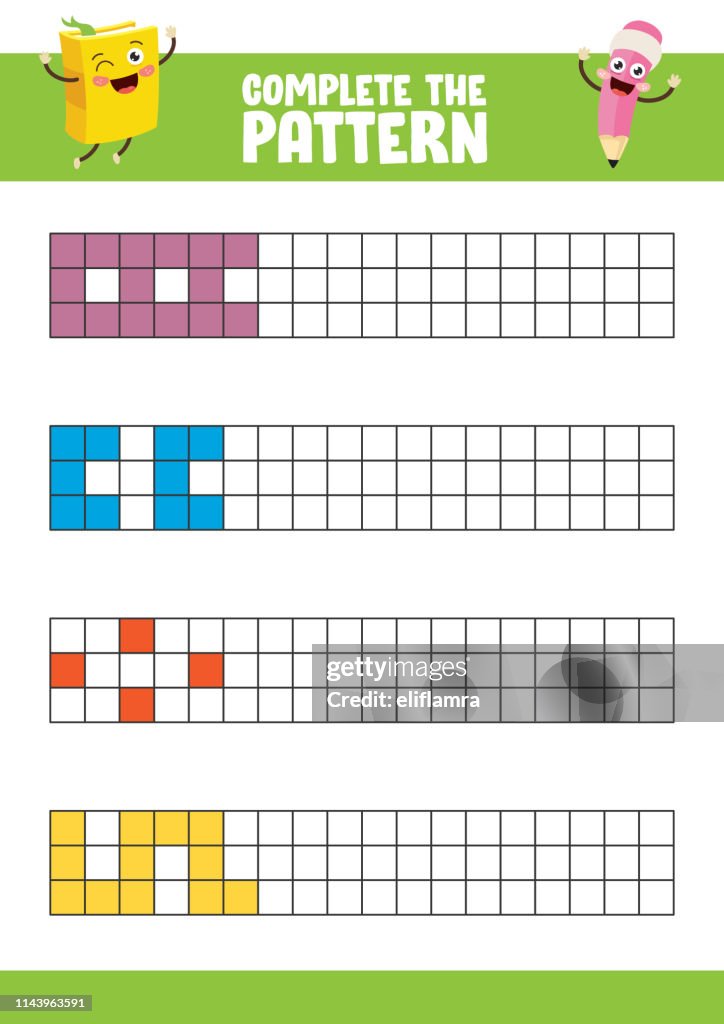 Complete Pattern Challenge Vector Illustration Of Complete Pattern Exercise High-Res Vector ...