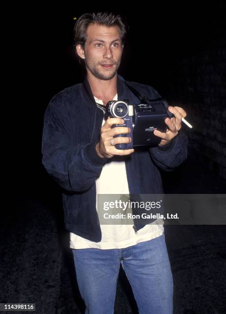 Actor Christian Slater attends the "Malice" Beverly Hills Premiere on September 29, 1993 at the Academy Theatre in Beverly Hills, California.