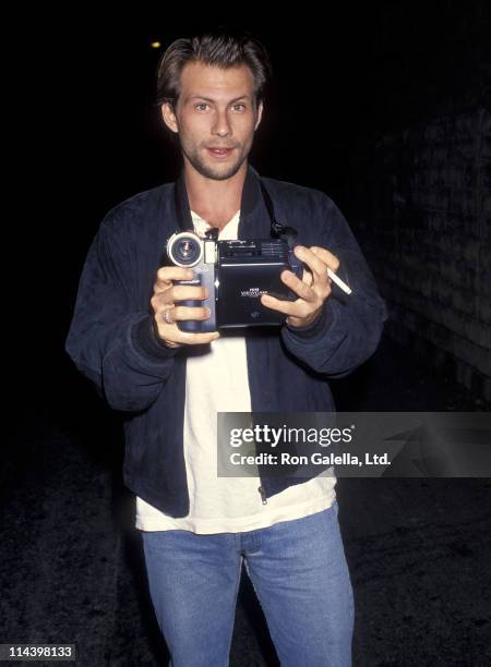 Actor Christian Slater attends the "Malice" Beverly Hills Premiere on September 29, 1993 at the Academy Theatre in Beverly Hills, California.