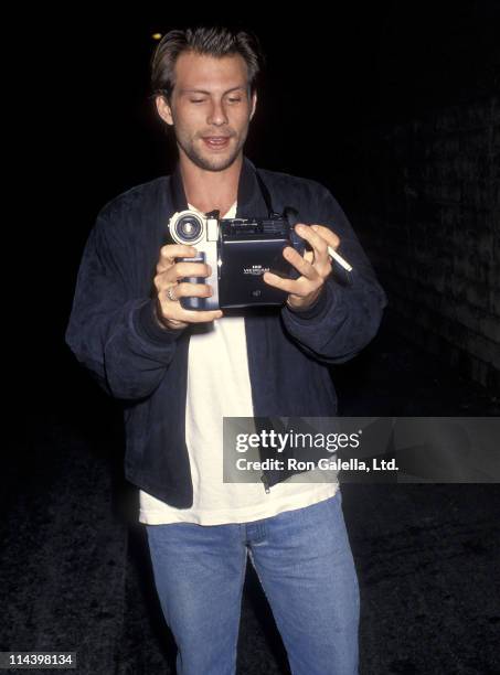 Actor Christian Slater attends the "Malice" Beverly Hills Premiere on September 29, 1993 at the Academy Theatre in Beverly Hills, California.