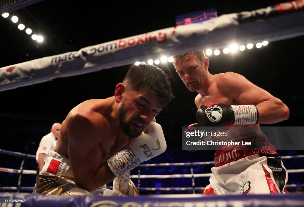 O2 Arena Boxing Full Joe Cordina of Great Britain in action with Andy Townsend of Great ...