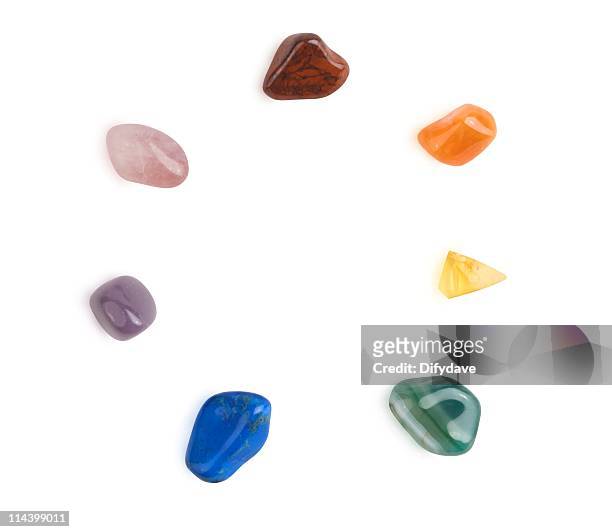 healing crystal spectrum circle - chakras stock pictures, royalty-free photos & images