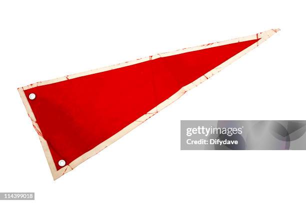 old red pennant or pennon - vimpel bildbanksfoton och bilder