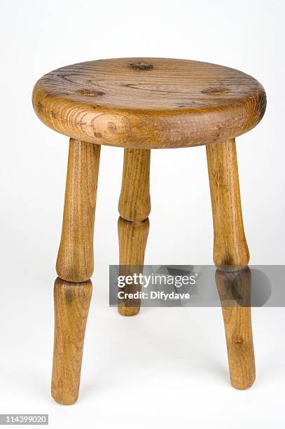 three legged milking stool - stool stock pictures, royalty-free photos & images