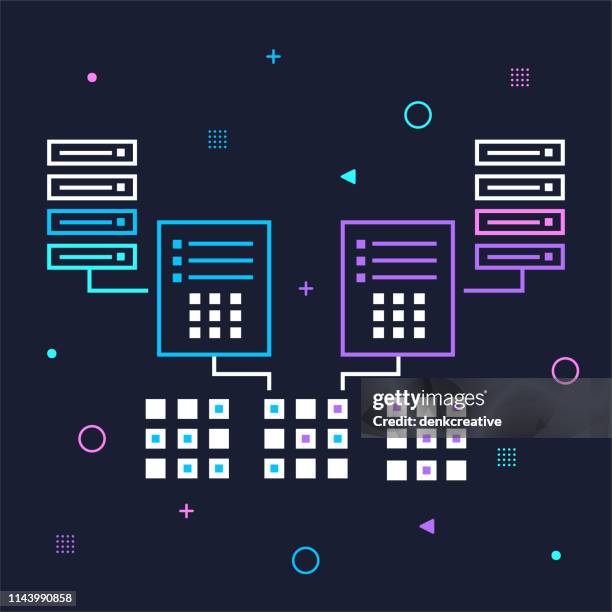 intelligente verträge & transaktionen outline vector graphic concept - accounting ledger stock-grafiken, -clipart, -cartoons und -symbole