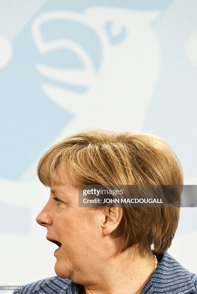German Chancellor Angela Merkel comments