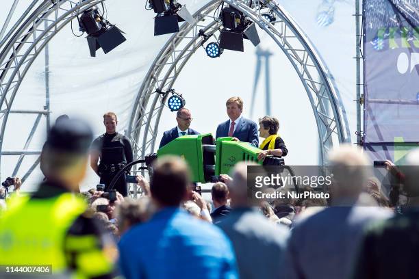 Official opening of the Krammer Windpark in Bruinisse, in the south of The Netherlands with the presence of His Majesty King Willem-Alexander Claus...