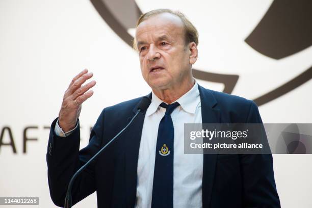 Gernot Rohr, coach of the national football team of Nigeria, will speak to the guests present during the award ceremony for the German Football...