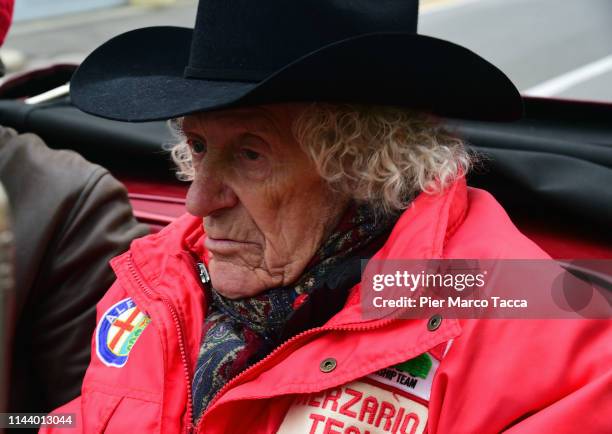 Arturo Merzario attends the 1000 Miglia start on May 15, 2019 in Brescia, Italy.