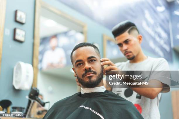 barber shop - african american hair salon stock pictures, royalty-free photos & images