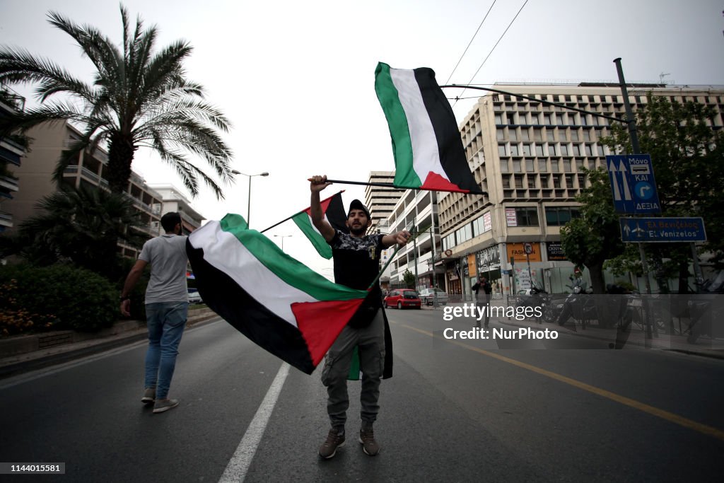 Palestinians Protest In Athens