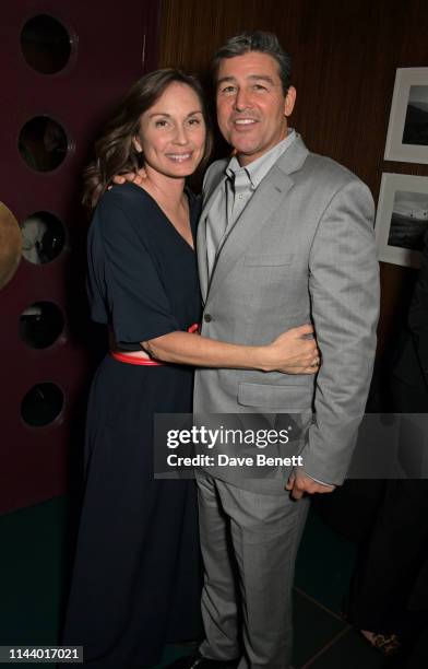 Kathryn Chandler and Kyle Chandler attend the London Premiere after party for new Channel 4 show "Catch-22", based on Joseph Heller's novel of the...
