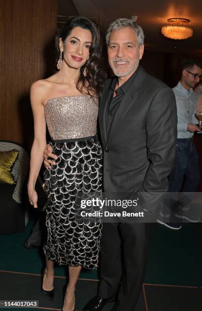 Amal Clooney, George Clooney and guest attend the London Premiere after party for new Channel 4 show "Catch-22", based on Joseph Heller's novel of...