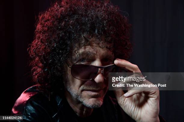Radio and television personality as well as author Howard Stern photographed at Sirius XM in New York City, NY on May 02, 2019.