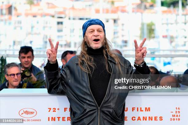 British actor and former assistant of British director Stanley Kubrick, Leon Vitali poses during a photocall for the film "The Shining" at the 72nd...