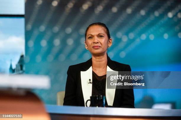 Gina Miller, founding partner of SCM Private LLP, pauses during a Bloomberg Television interview on the sidelines of an Equality Summit at...