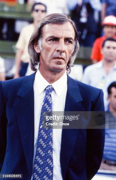 Cesar Luis Menotti of Argentina during the match to World Cup 1982 between Argentina and Hungary, on June 18th in Allicante, in Spain.