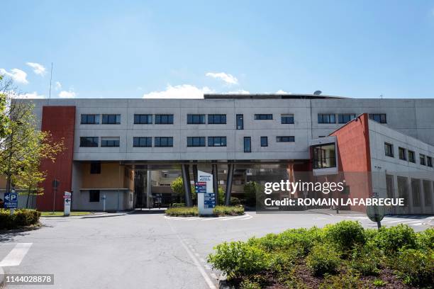 View of the entrance and the car park of the Sallanches Hospital where Jose Antonio Urrutikoetxea Bengoetxea also known as Josu Ternera, one of the...