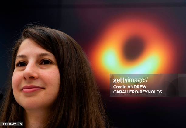Computer scientist Katherine Bouman waits to speak during a House Committee on Science, Space and Technology hearing on the "Event Horizon Telescope:...