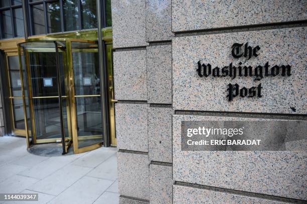 The building of the Washington Post newspaper headquarter is seen on K Street in Washington DC on May 16, 2019. - The Washington Post is a major...