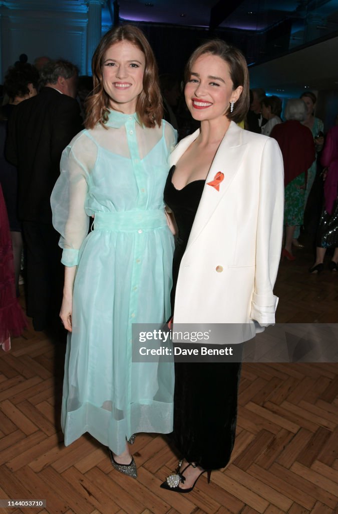 Rose Leslie and Emilia Clarke attend the SMS Battles Quiz for The MS