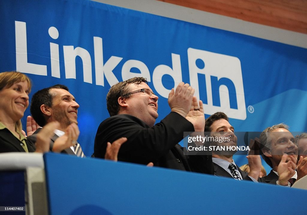 Linkedin founder Reid Garrett Hoffman (C