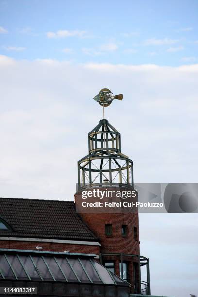 high section of fischmarkt markets, hamburg, germany - fischmarkt hamburg stock pictures, royalty-free photos & images